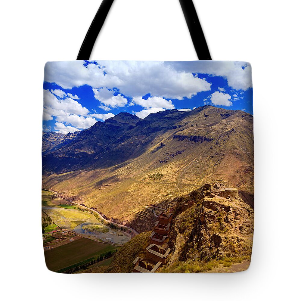 Sacred Valley Tote Bag featuring the photograph Urubamba River by Alexey Stiop