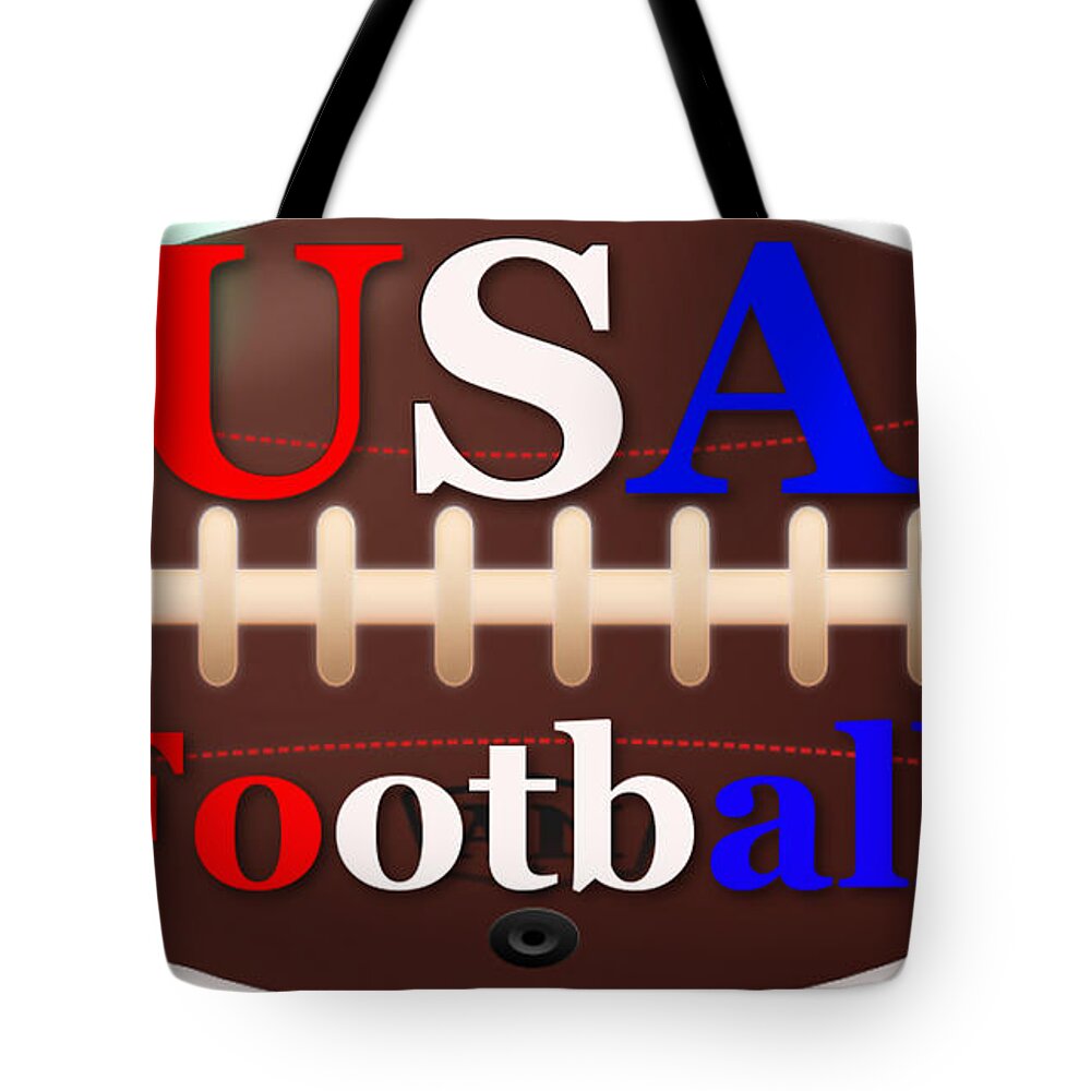 Usa Tote Bag featuring the digital art USA football vintage by Vintage Collectables
