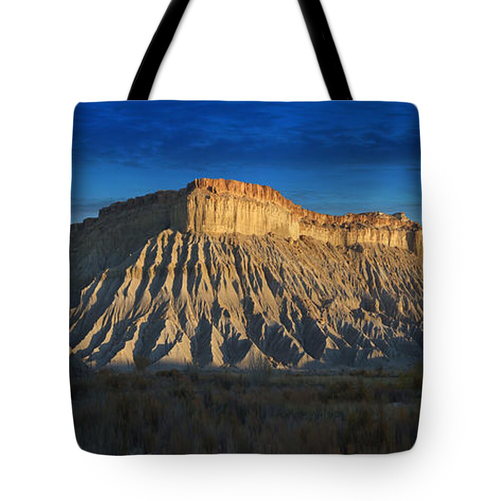 Landscape Tote Bag featuring the photograph Utah Outback 40 Panoramic by Mike McGlothlen