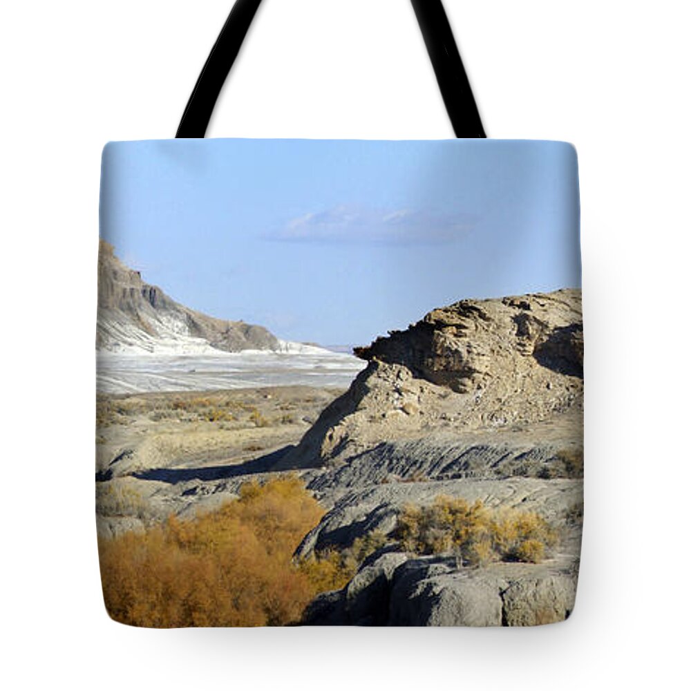 Surreal Tote Bag featuring the photograph Utah Outback 42 Panoramic by Mike McGlothlen