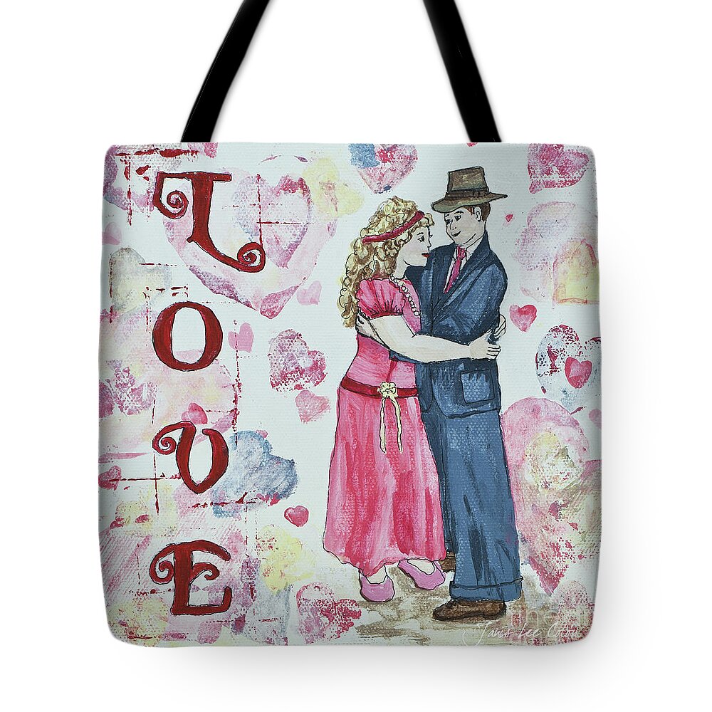 Love Tote Bag featuring the painting Valentine Love by Janis Lee Colon