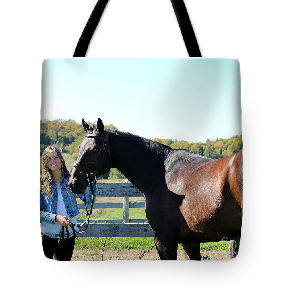  Tote Bag featuring the photograph Vanessa Fritz 39 by Life With Horses