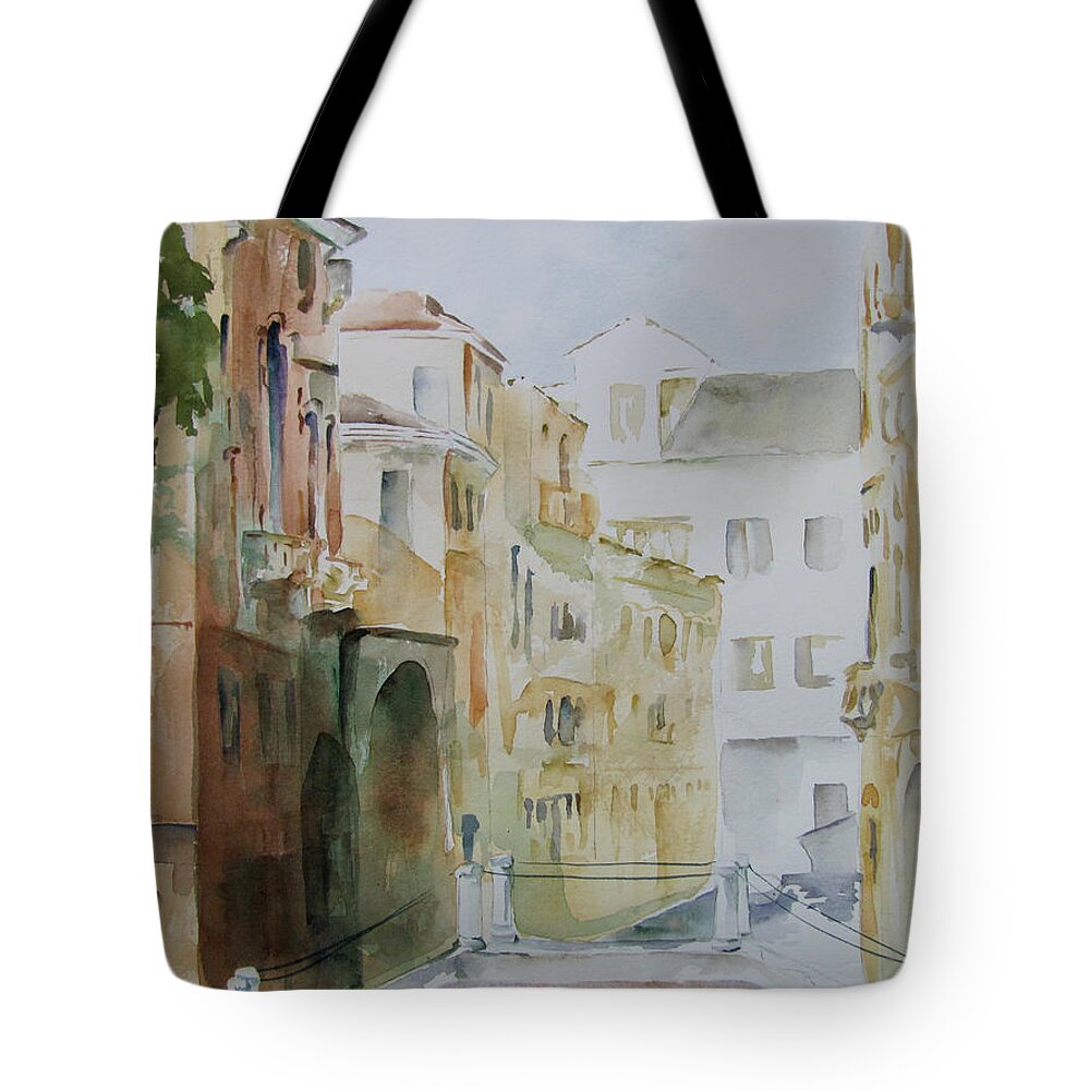 Venice Tote Bag featuring the painting Venice Walls by Amanda Amend