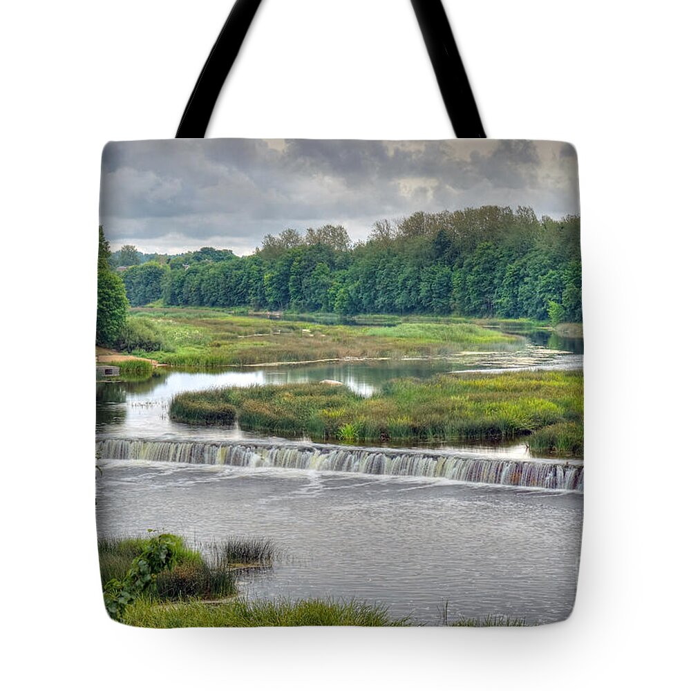 Baltic Tote Bag featuring the photograph Venta Waterfall Kuldiga Latvia by Martin Konopacki