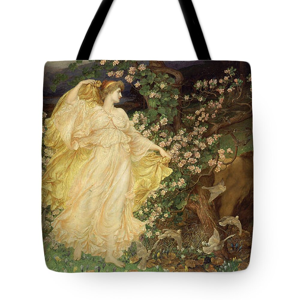William Blake Richmond Tote Bag featuring the painting Venus and Anchises by William Blake Richmond