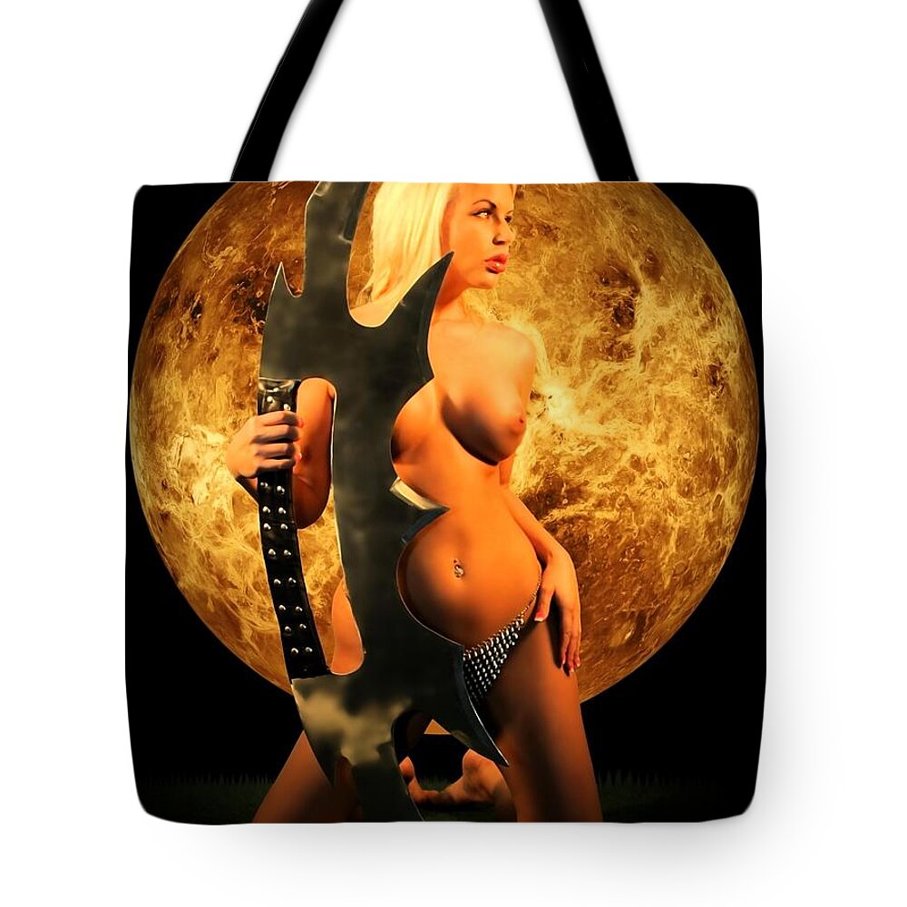 Fantasy Tote Bag featuring the painting Venus Rising by Jon Volden