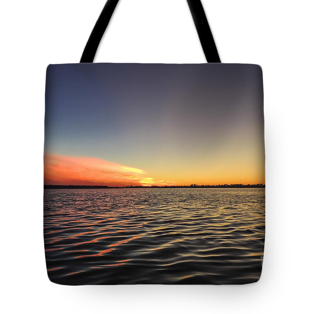 Sunset Tote Bag featuring the photograph Venus Rising Sunset by L J Oakes
