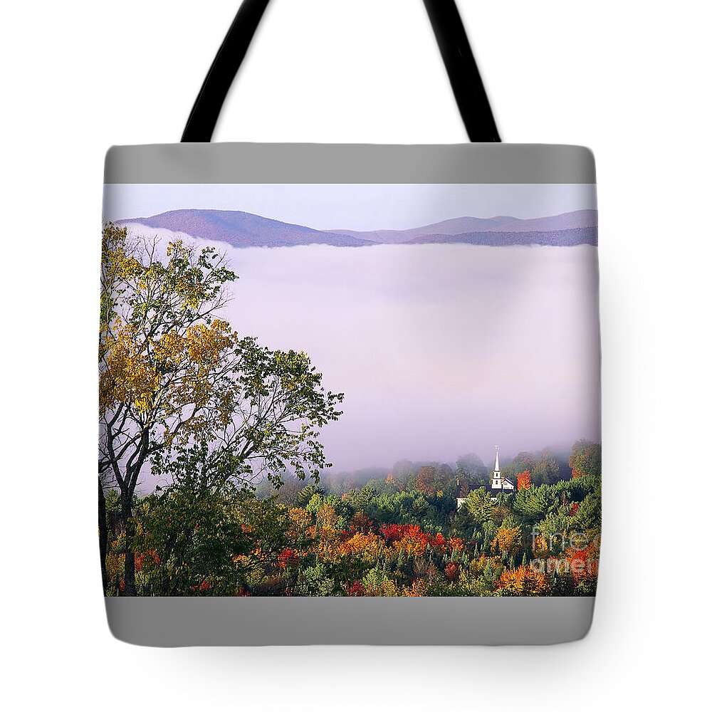 Fall Tote Bag featuring the photograph Vermont Autumn Morning by Alan L Graham