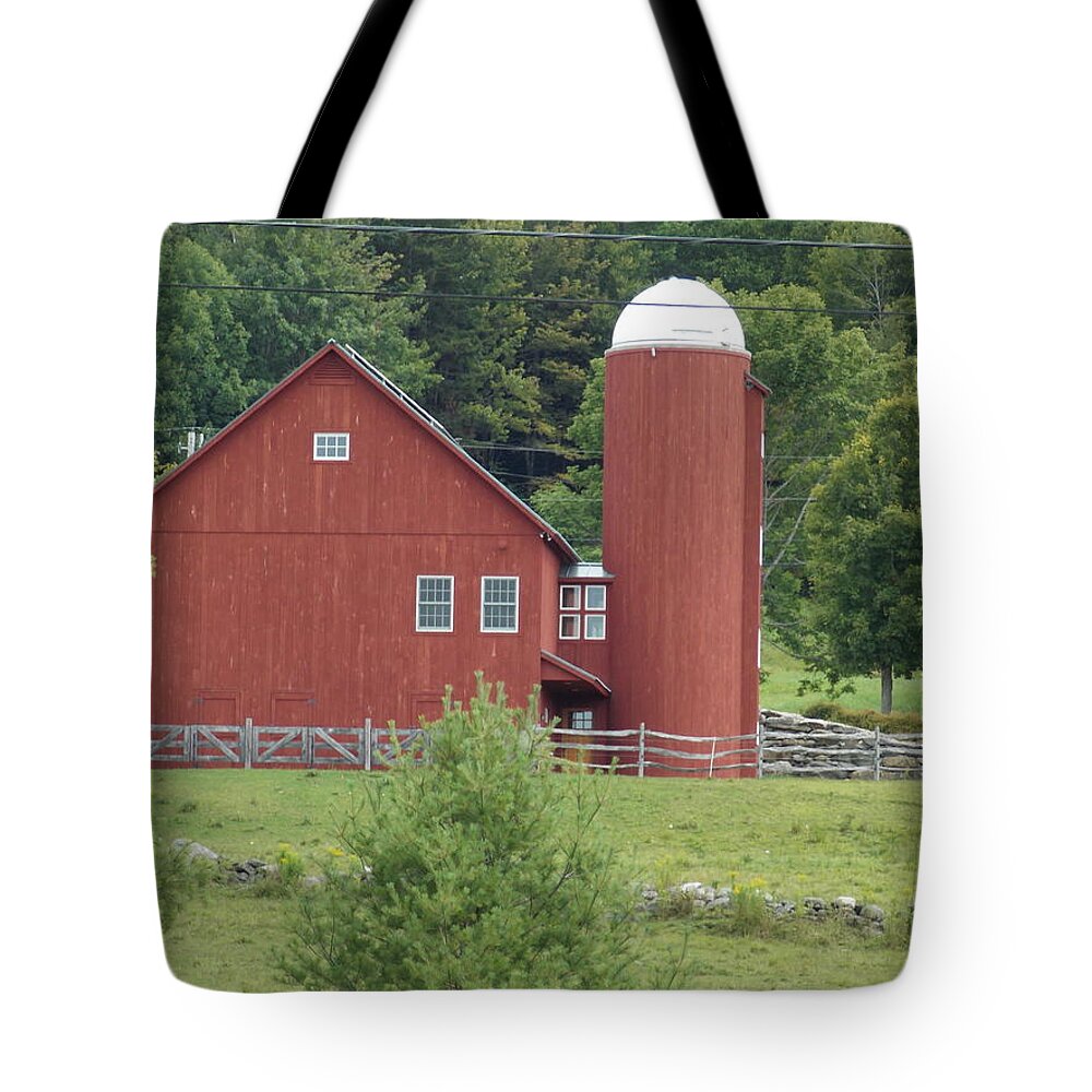 Farm Tote Bag featuring the photograph Vermont Farm by Catherine Gagne