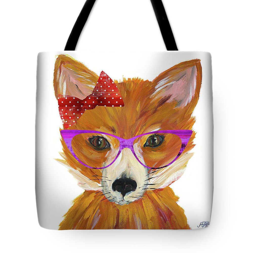Very Tote Bag featuring the painting Very Foxy by Julie Derice