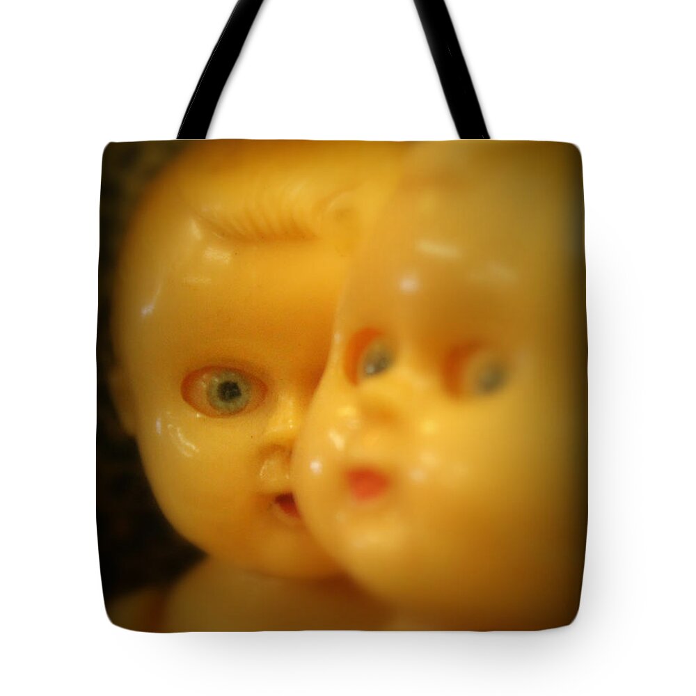 Very Scary Doll Tote Bag featuring the photograph Very Scary Doll by Lynn Sprowl