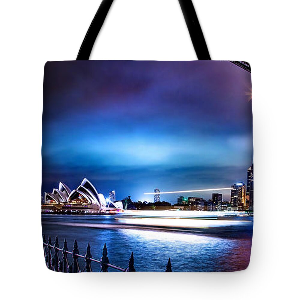 Sydney Tote Bag featuring the photograph Vibrant Sydney Harbour by Az Jackson