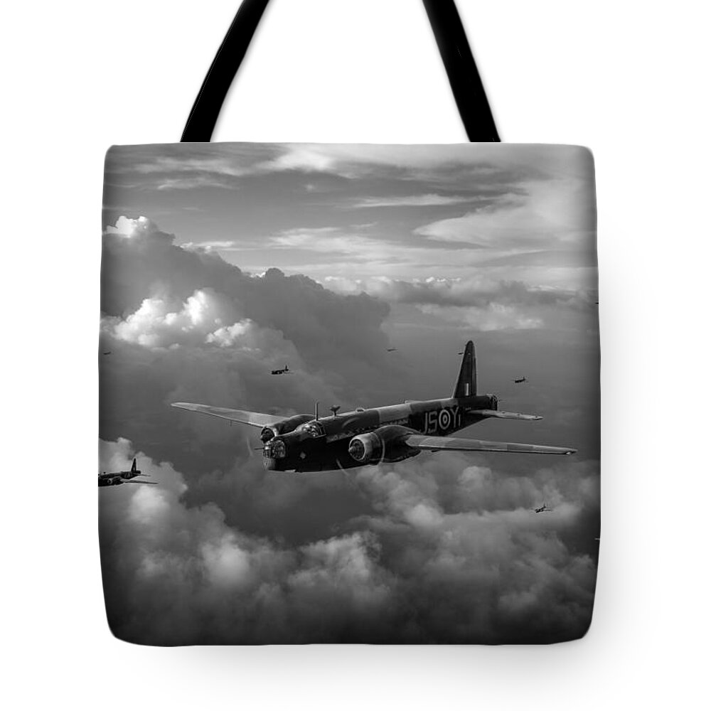 Wellington Tote Bag featuring the photograph Vickers Wellingtons with 16 OTU by Gary Eason