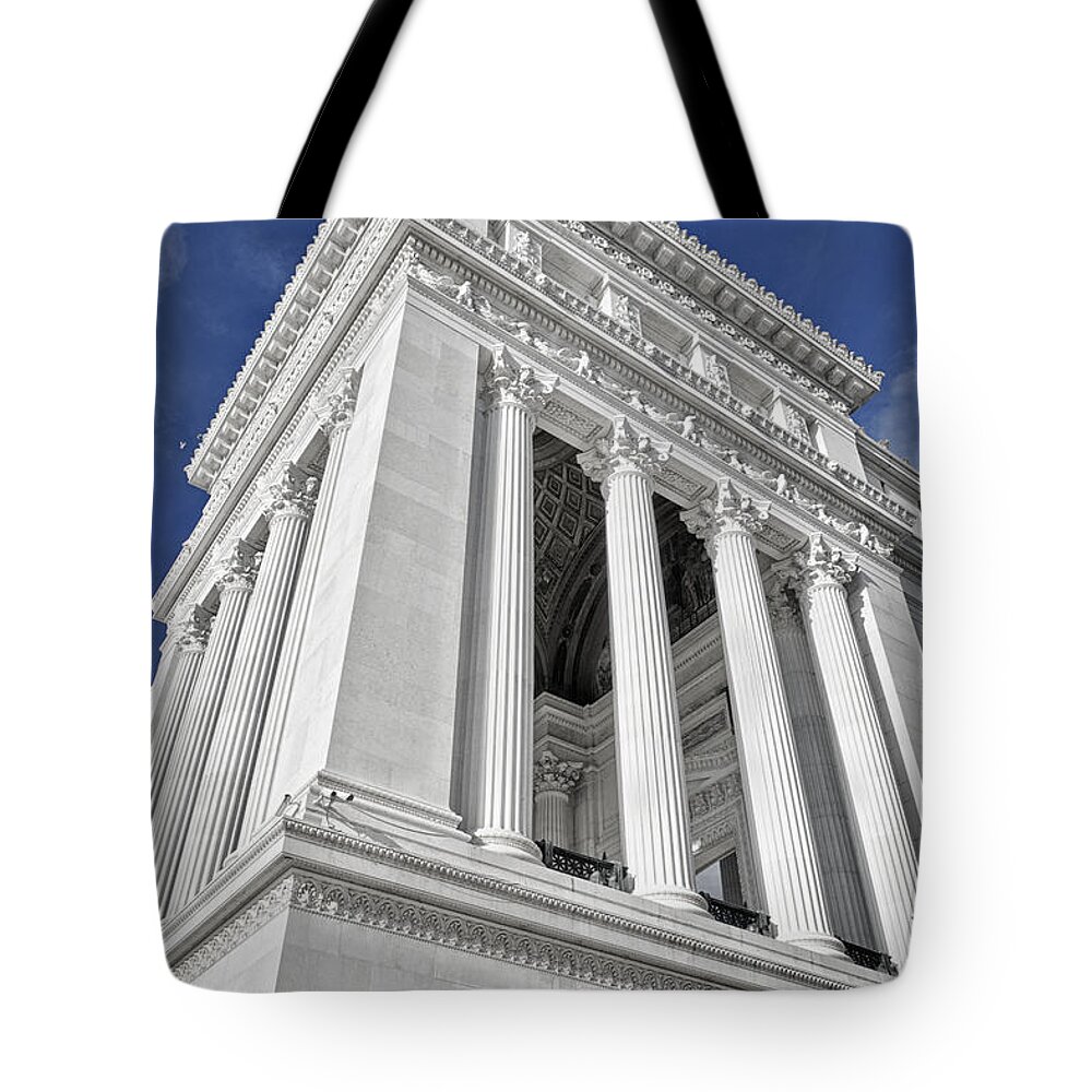 Architecture Tote Bag featuring the photograph Victor Emmanuel Monument by Joan Carroll