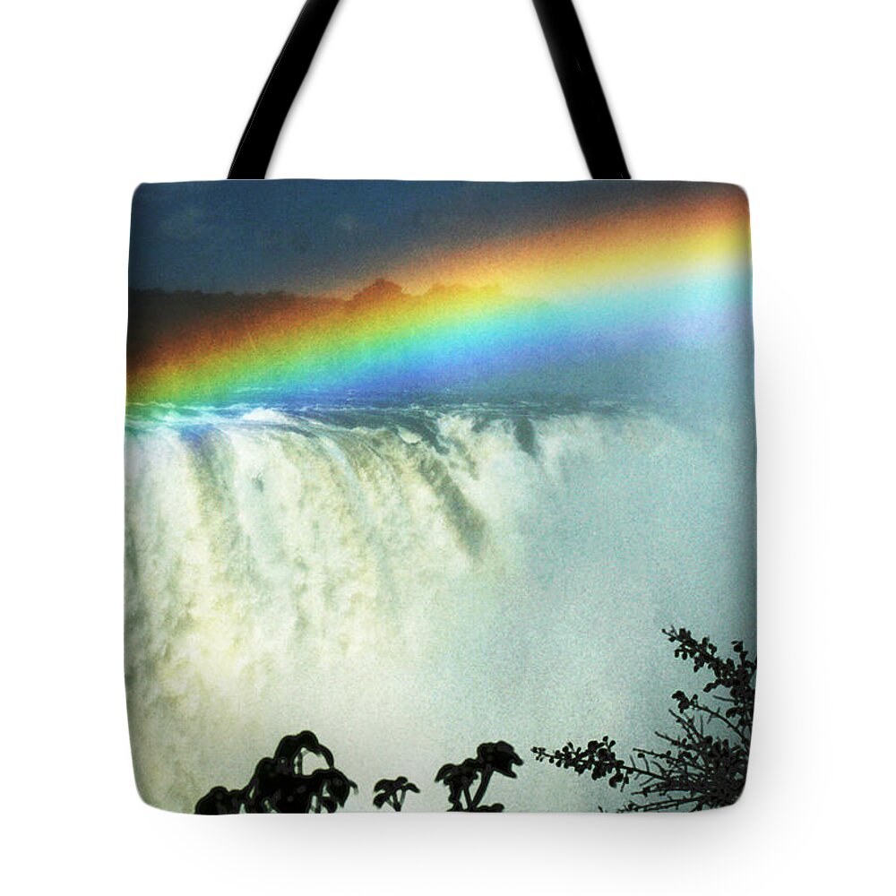 Water Tote Bag featuring the photograph Victoria falls by Suanne Forster
