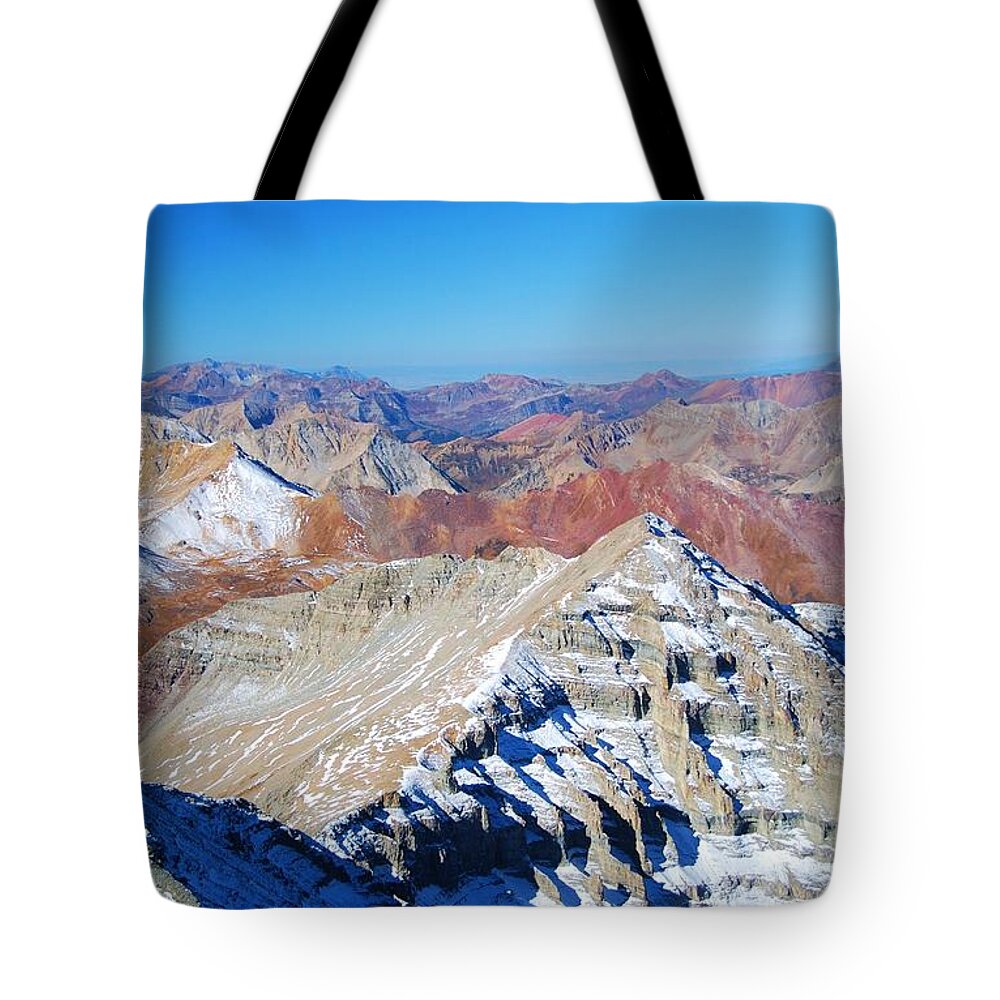 Colorado Tote Bag featuring the photograph View from Atop Castle Peak by Cascade Colors