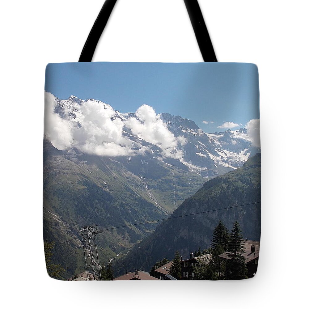 View Tote Bag featuring the photograph View From Murren by Nina Kindred