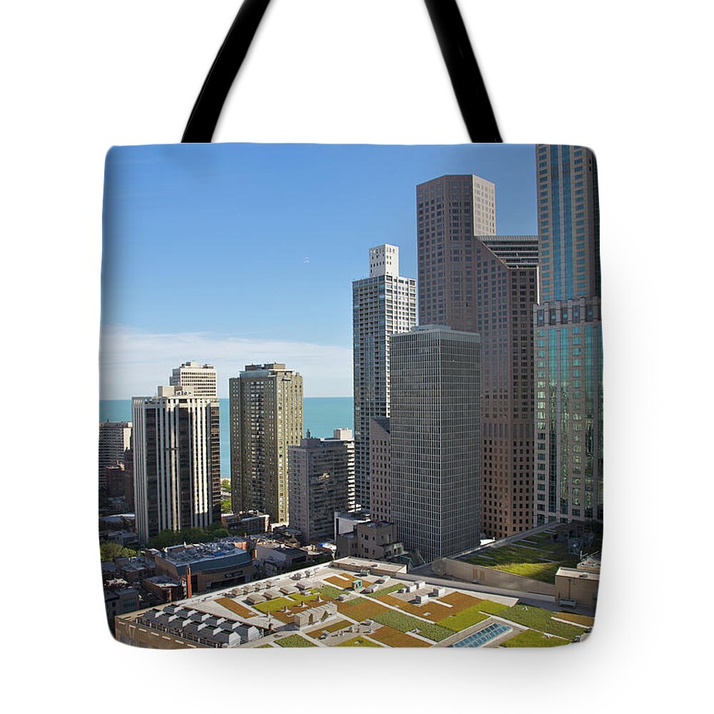 Environmental Conservation Tote Bag featuring the photograph View Of Environmental Rooftop And by Barry Winiker