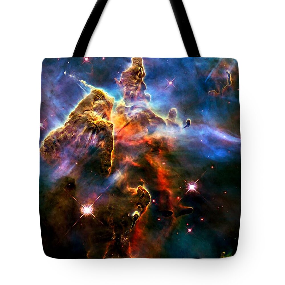 Space Tote Bag featuring the photograph View of Pillar and Jets HH 901902 by Amanda Struz