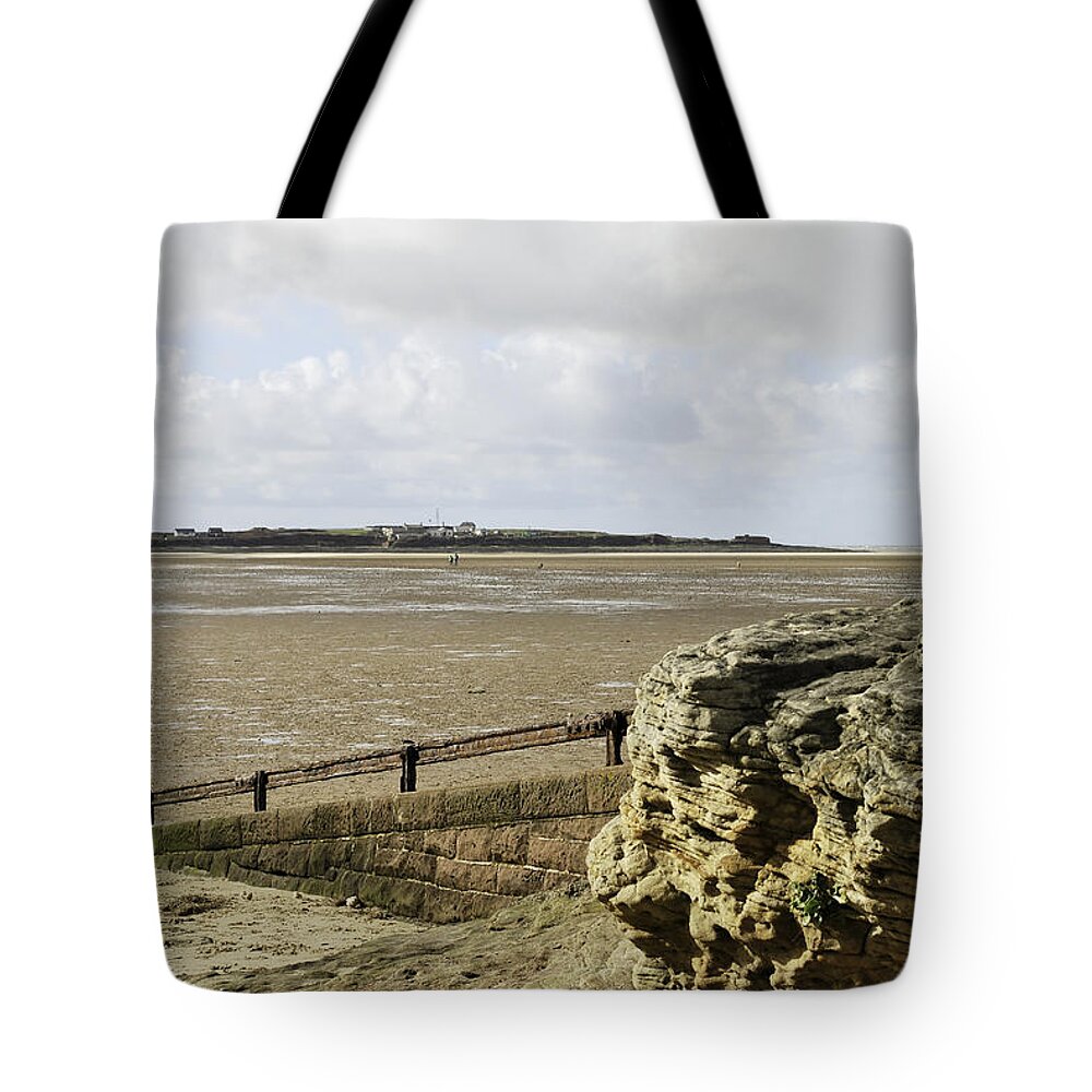 Hilbre Island Tote Bag featuring the photograph View over to Hilbre by Spikey Mouse Photography
