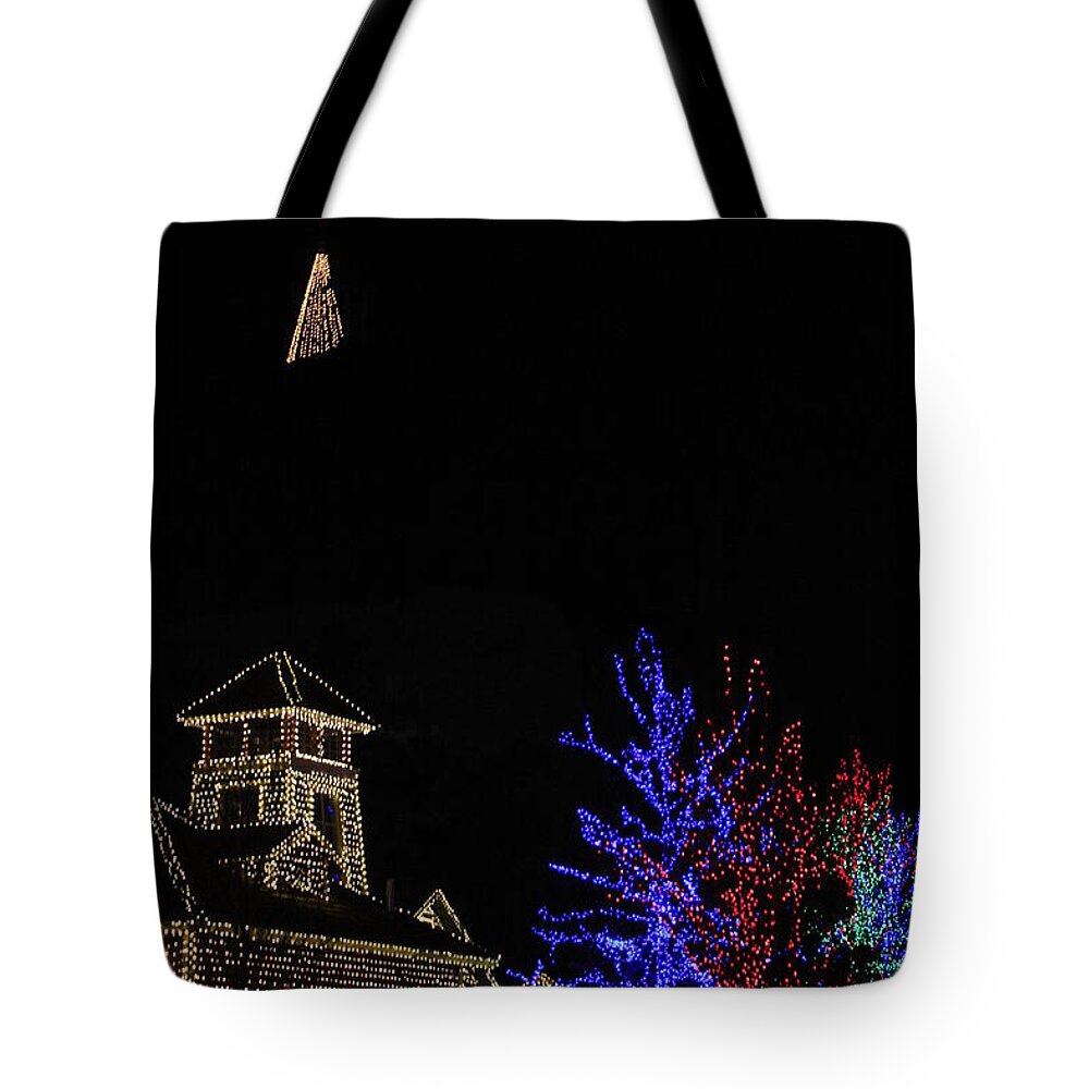 Mill Tote Bag featuring the photograph Village and Mountain Tree by Debra Forand