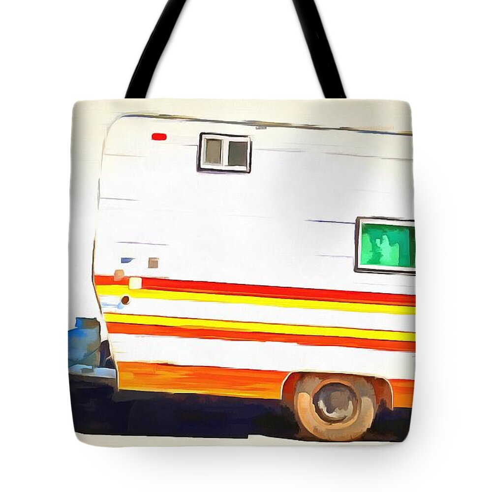 Pop Tote Bag featuring the photograph Vintage Camping Trailer Pop by Edward Fielding