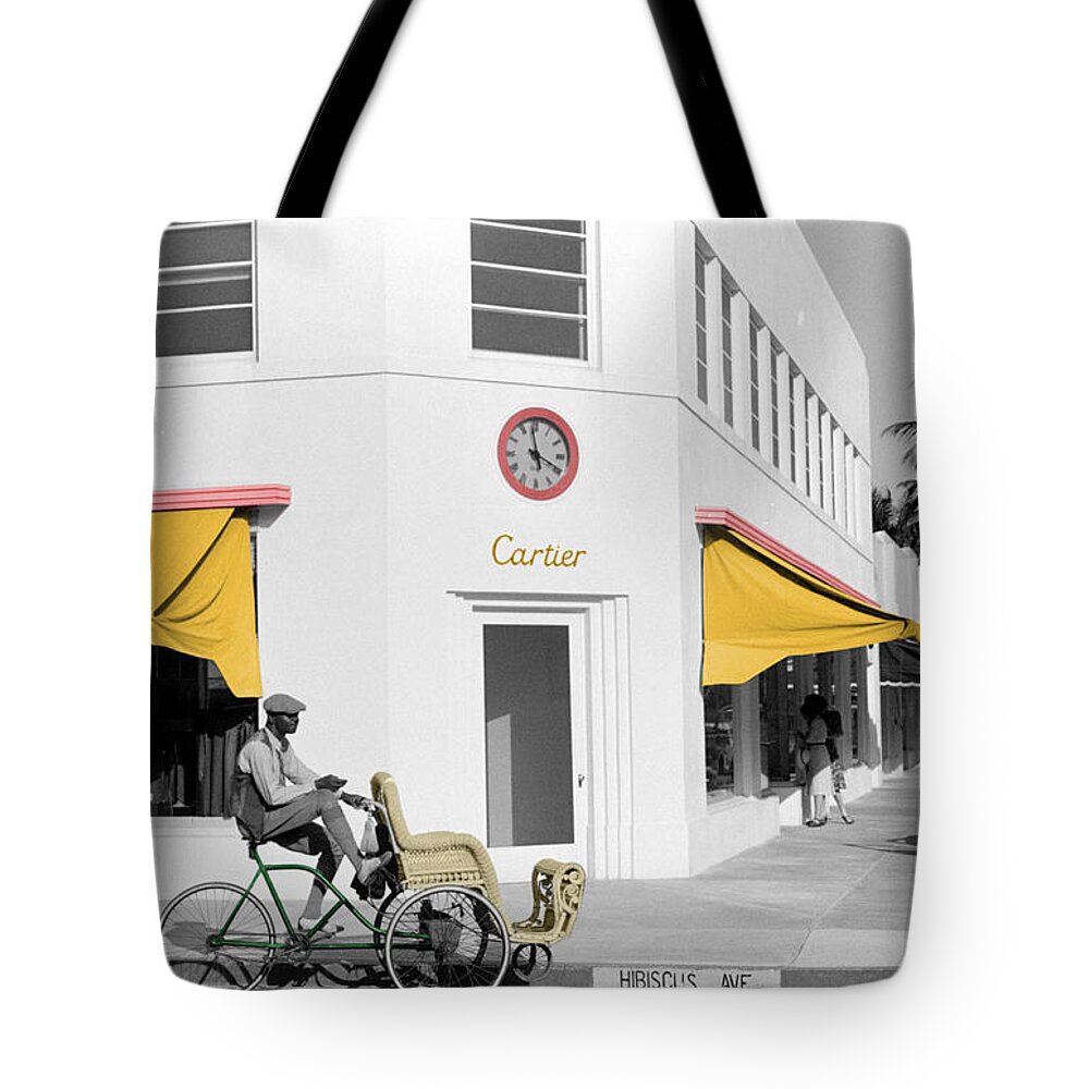 Cartier Tote Bag featuring the photograph Vintage Cartier Store by Andrew Fare
