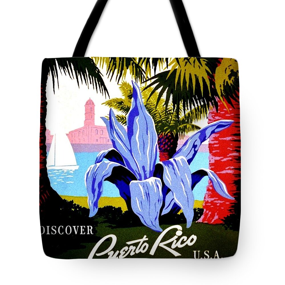 United States Tote Bag featuring the photograph Vintage Poster - Puerto Rico by Benjamin Yeager
