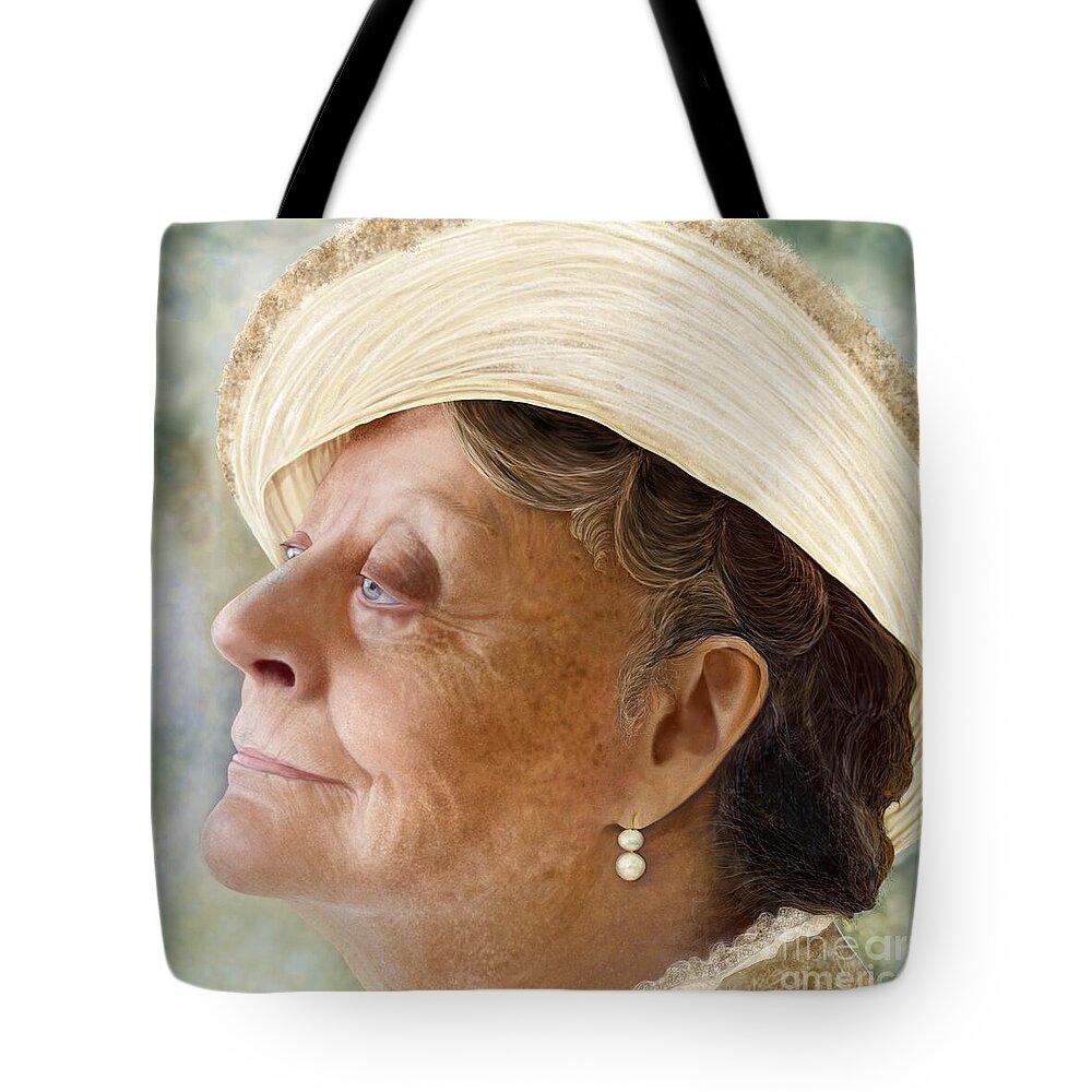 Portrait Tote Bag featuring the digital art Violet by Mary Eichert