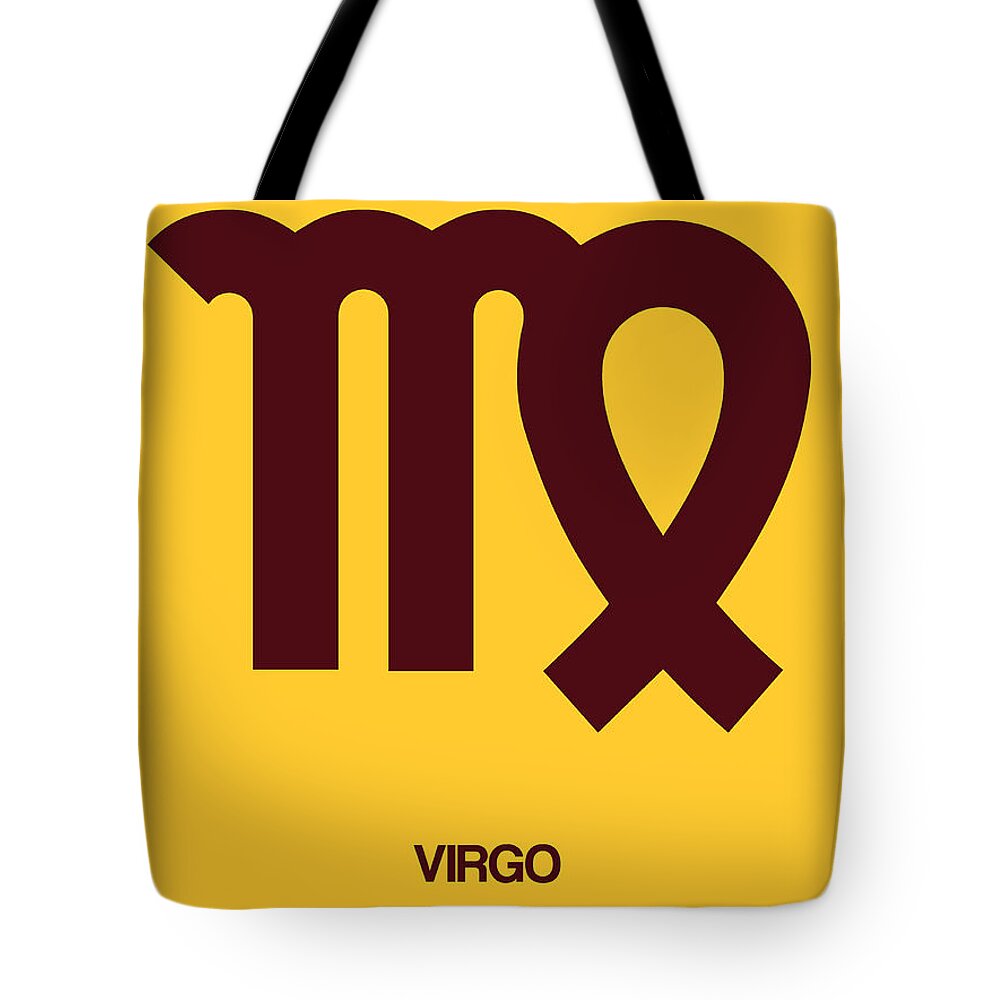 Virgo Tote Bag featuring the digital art Virgo Zodiac Sign Brown by Naxart Studio