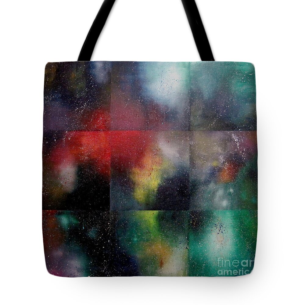 Vision Tote Bag featuring the painting Visions of Space and Time by Jeremy Aiyadurai