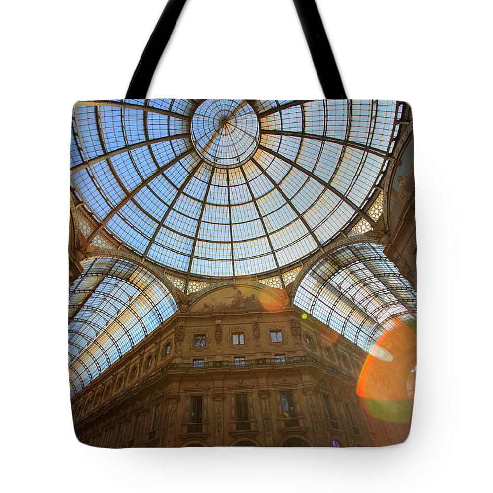 Ceiling Tote Bag featuring the photograph Vittorio Emanuele II Gallery In Milan by Massimo Pizzotti