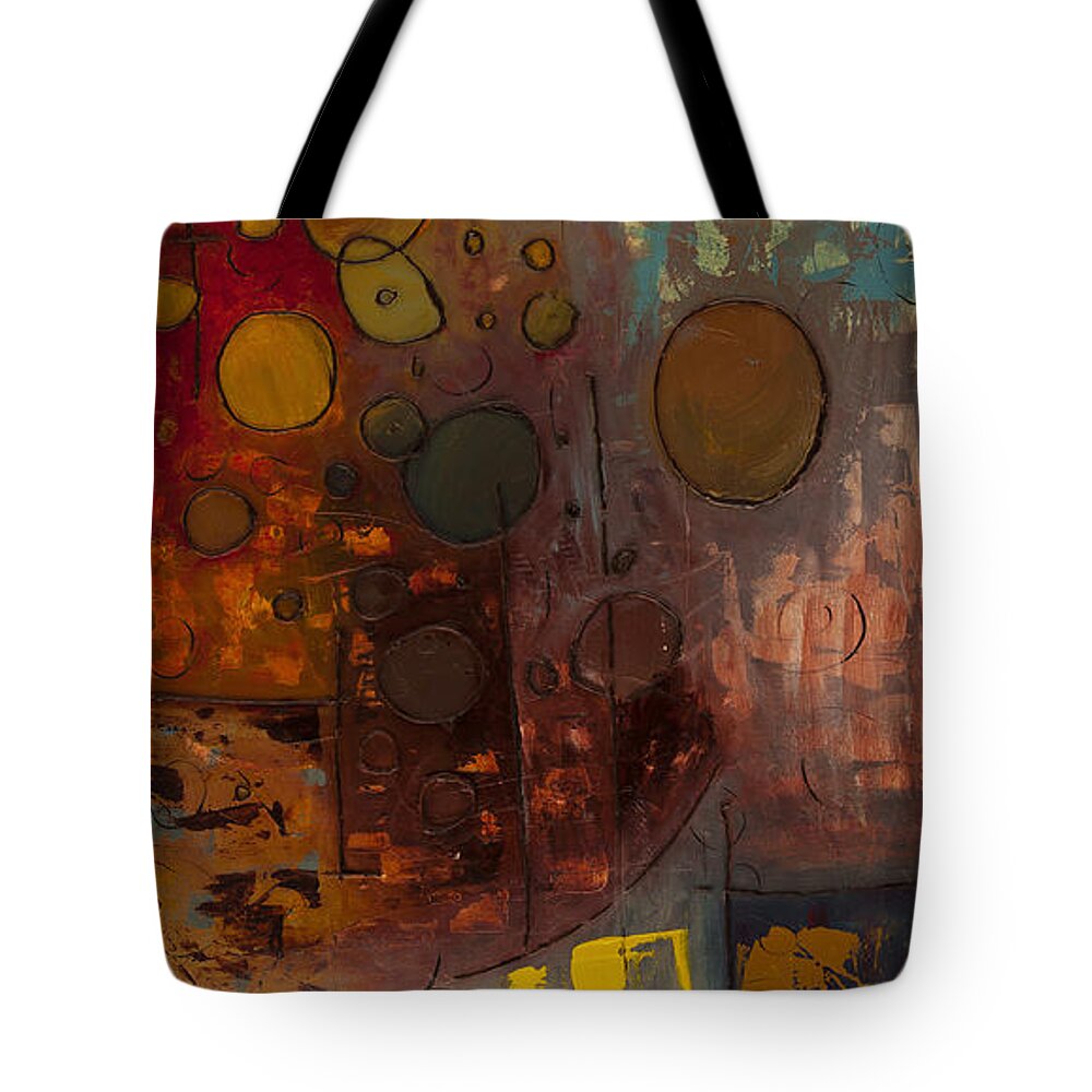 Abstract Art Tote Bag featuring the painting Voila by Carmen Guedez