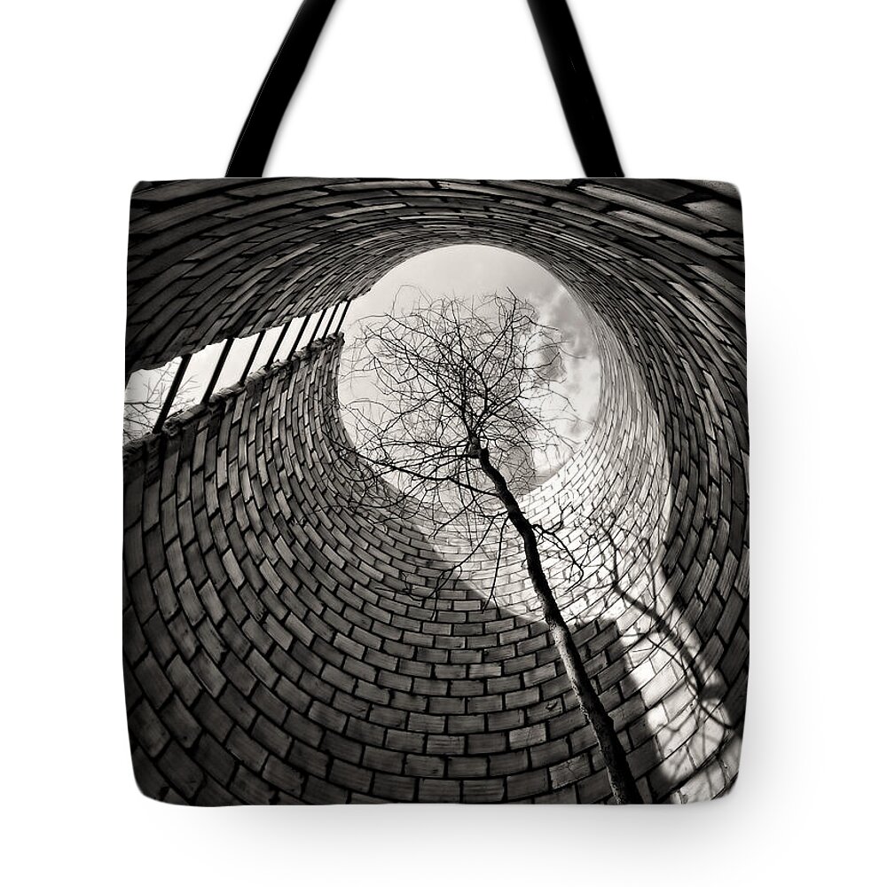 Black And White Tote Bag featuring the photograph Voyage 3 by Tom Druin