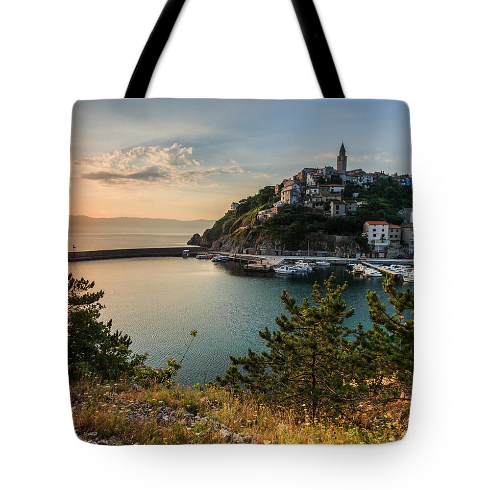 Landscape Tote Bag featuring the photograph Vrbnik by Davorin Mance