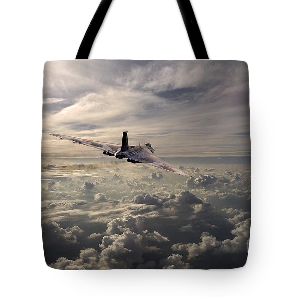 Avro Vulcan Tote Bag featuring the digital art Vulcan Farewell by Airpower Art
