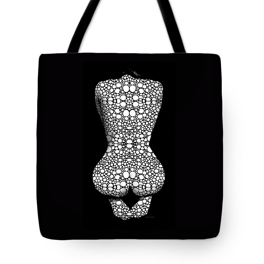 Nude Art Vulnerable Black And White By Sharon Cummings Tote Bag For
