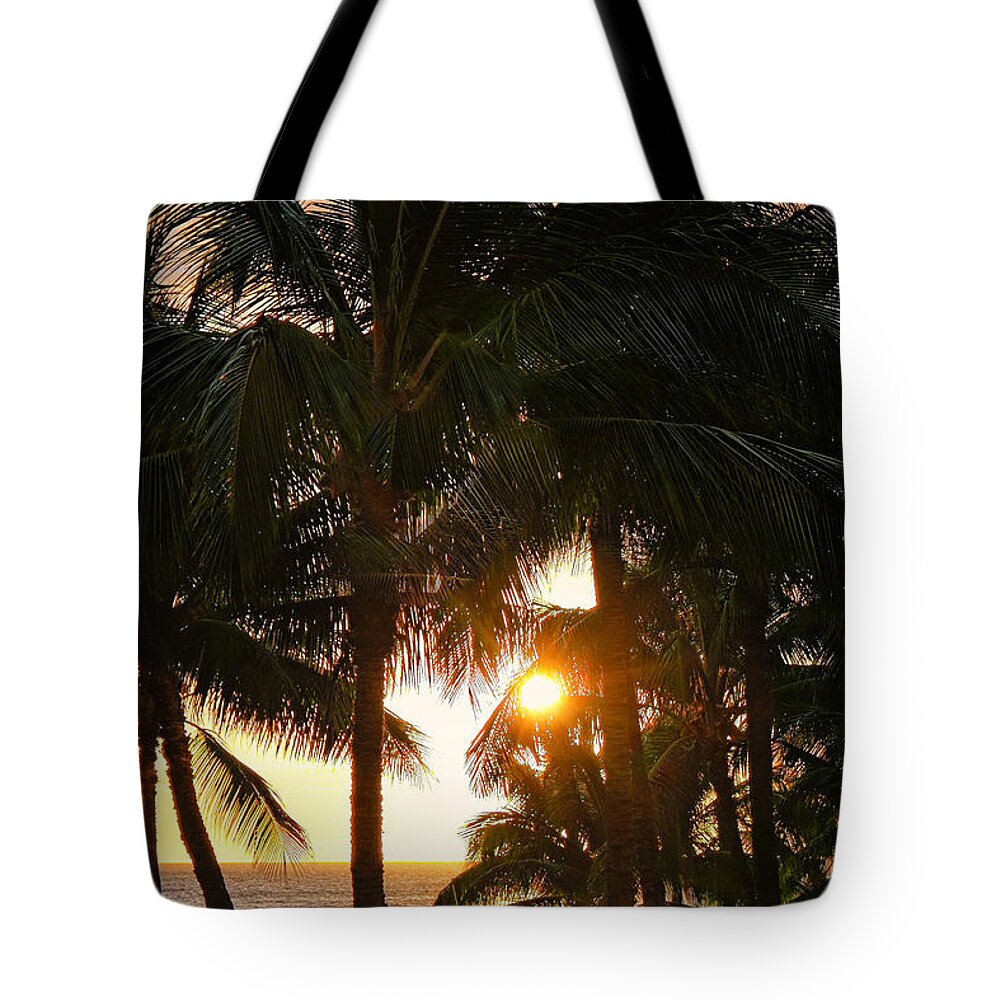 Hawaii Tote Bag featuring the photograph Waikoloa Palms by Lars Lentz