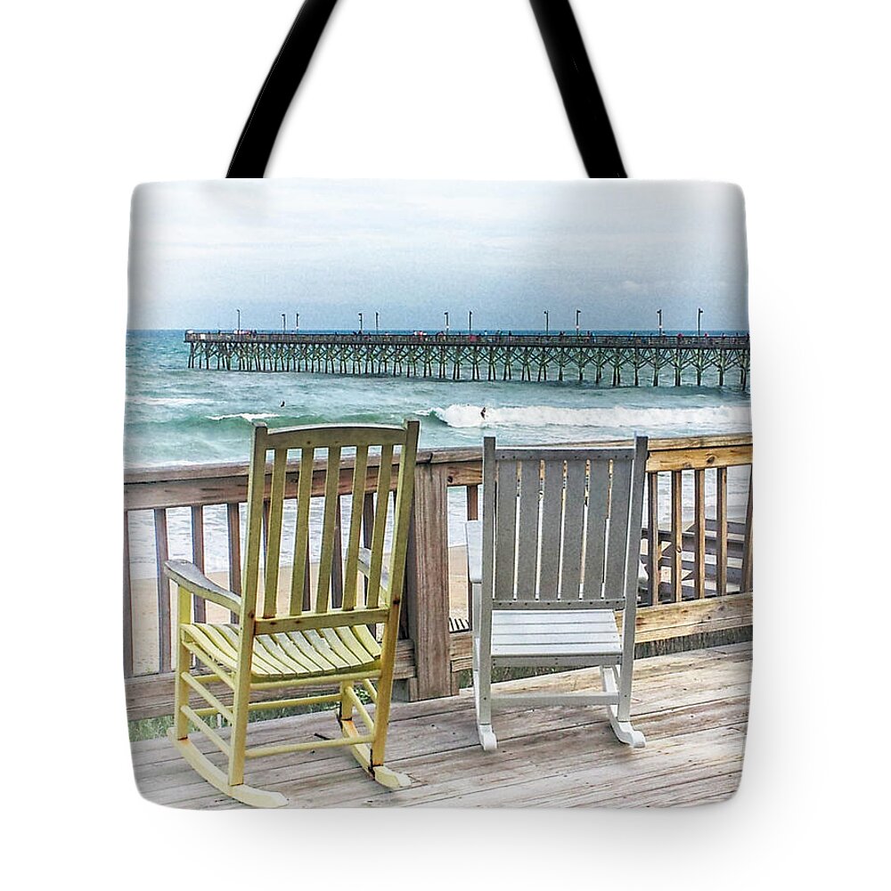 Daddy Mac's Beach Grille Tote Bag featuring the photograph Waiting for You by Ben Shields