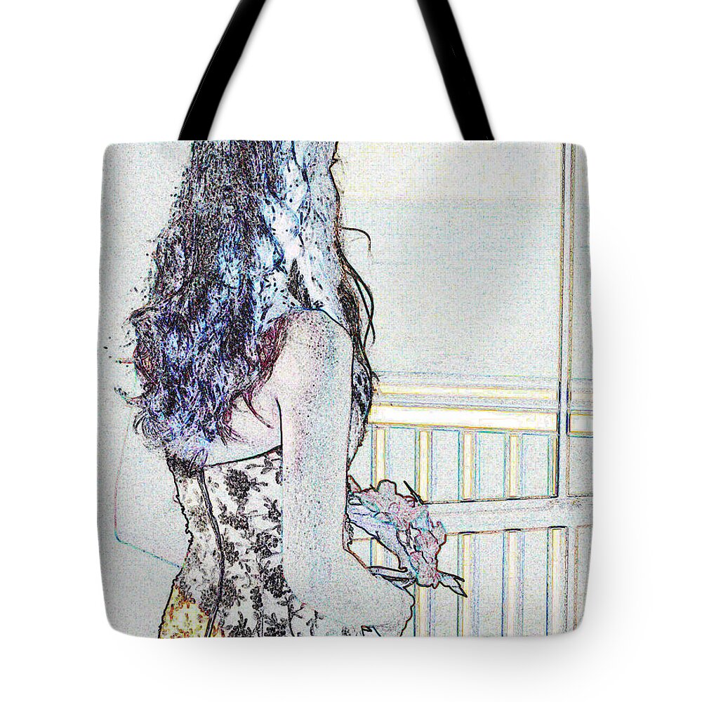 Pose Tote Bag featuring the photograph Waiting by Leticia Latocki