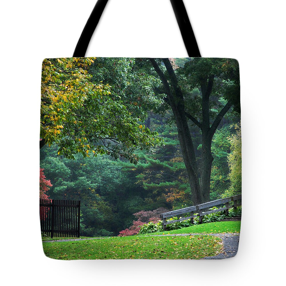 Fall Tote Bag featuring the photograph Walk in the Park by Christina Rollo