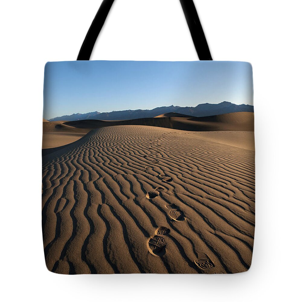 Sand Dunes Tote Bag featuring the photograph Walk This Way. No. This Way. by Joe Schofield