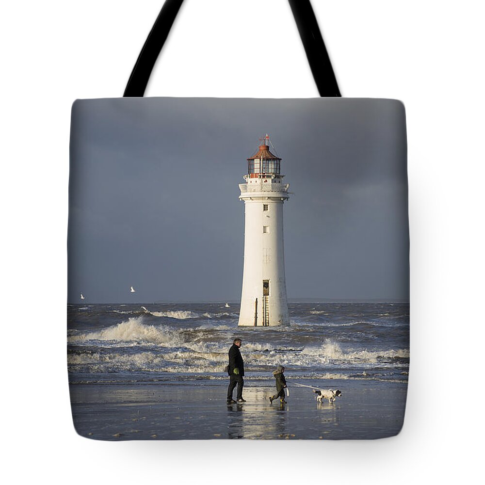 Weather Tote Bag featuring the photograph Walking the Dog by Spikey Mouse Photography