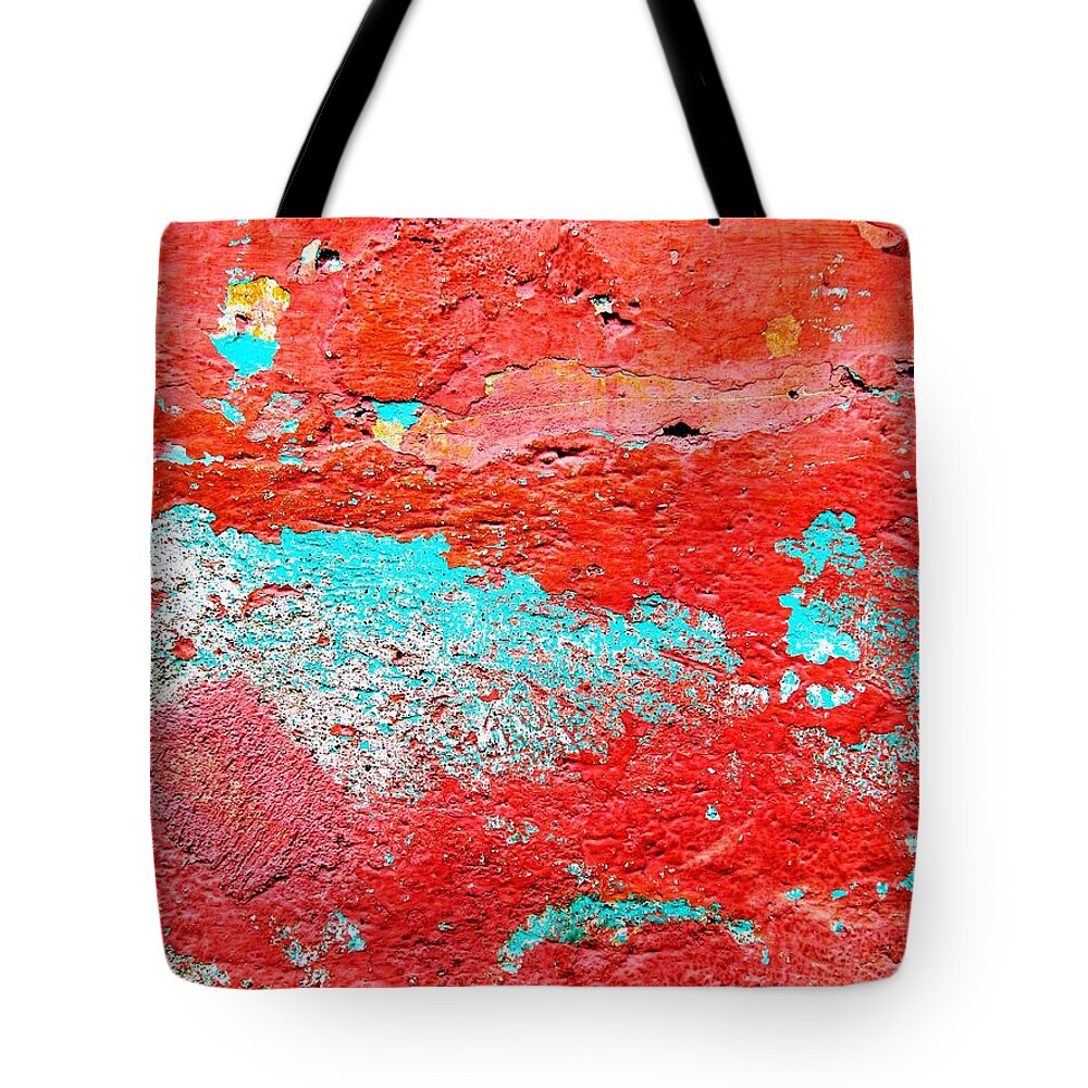 Texture Tote Bag featuring the digital art Wall Abstract 75 by Maria Huntley