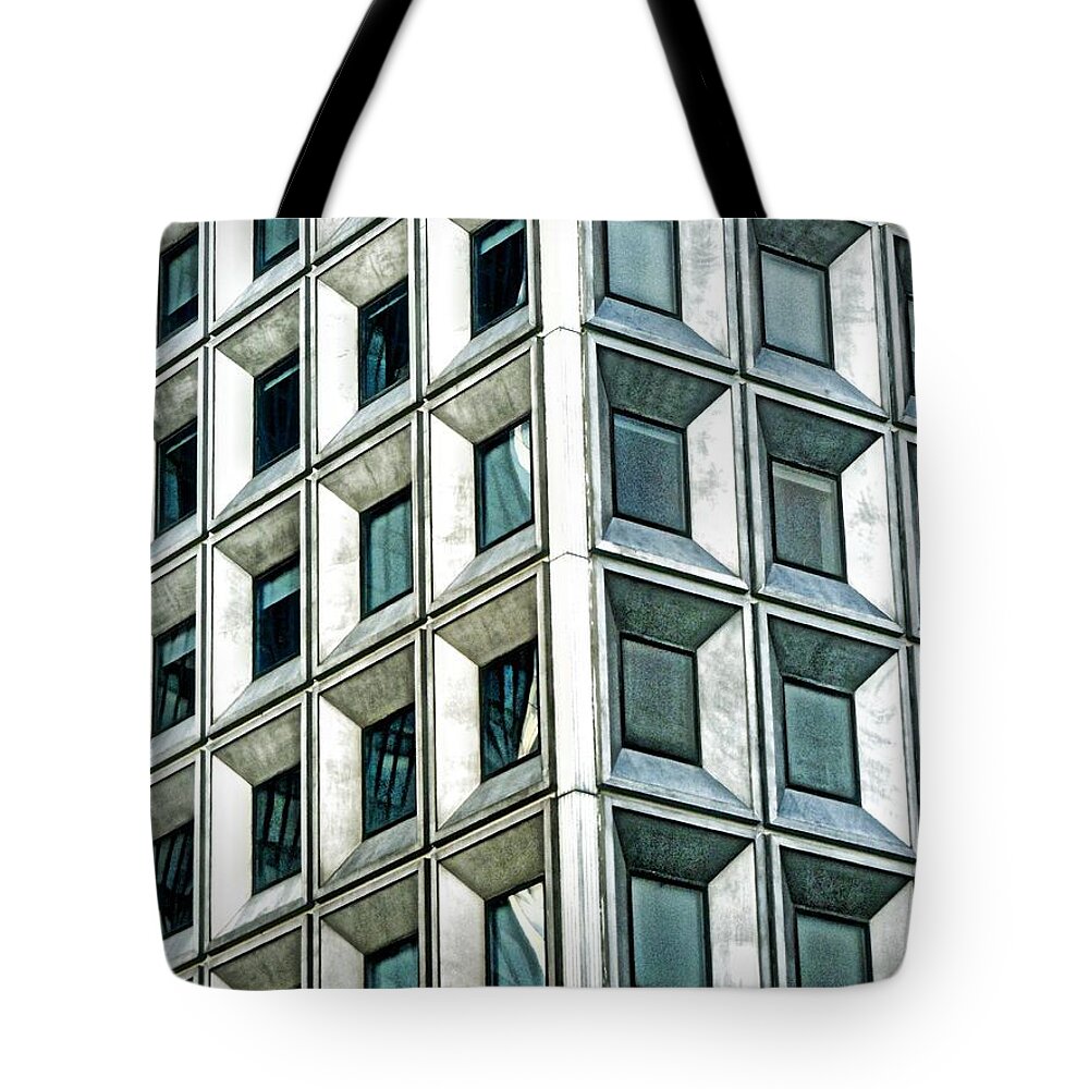Manhattan Tote Bag featuring the photograph Wall Street Building by Joan Reese
