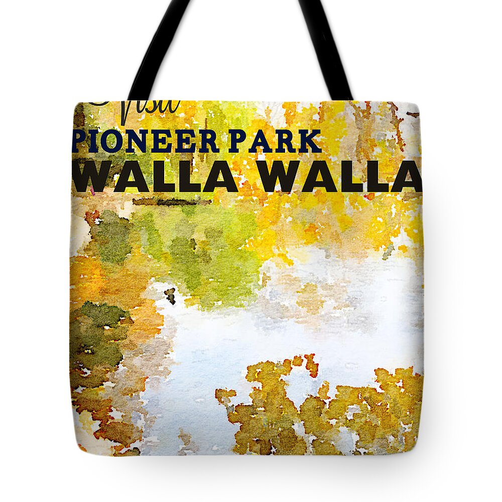 Pioneer Park Tote Bag featuring the painting Walla Walla by Linda Woods