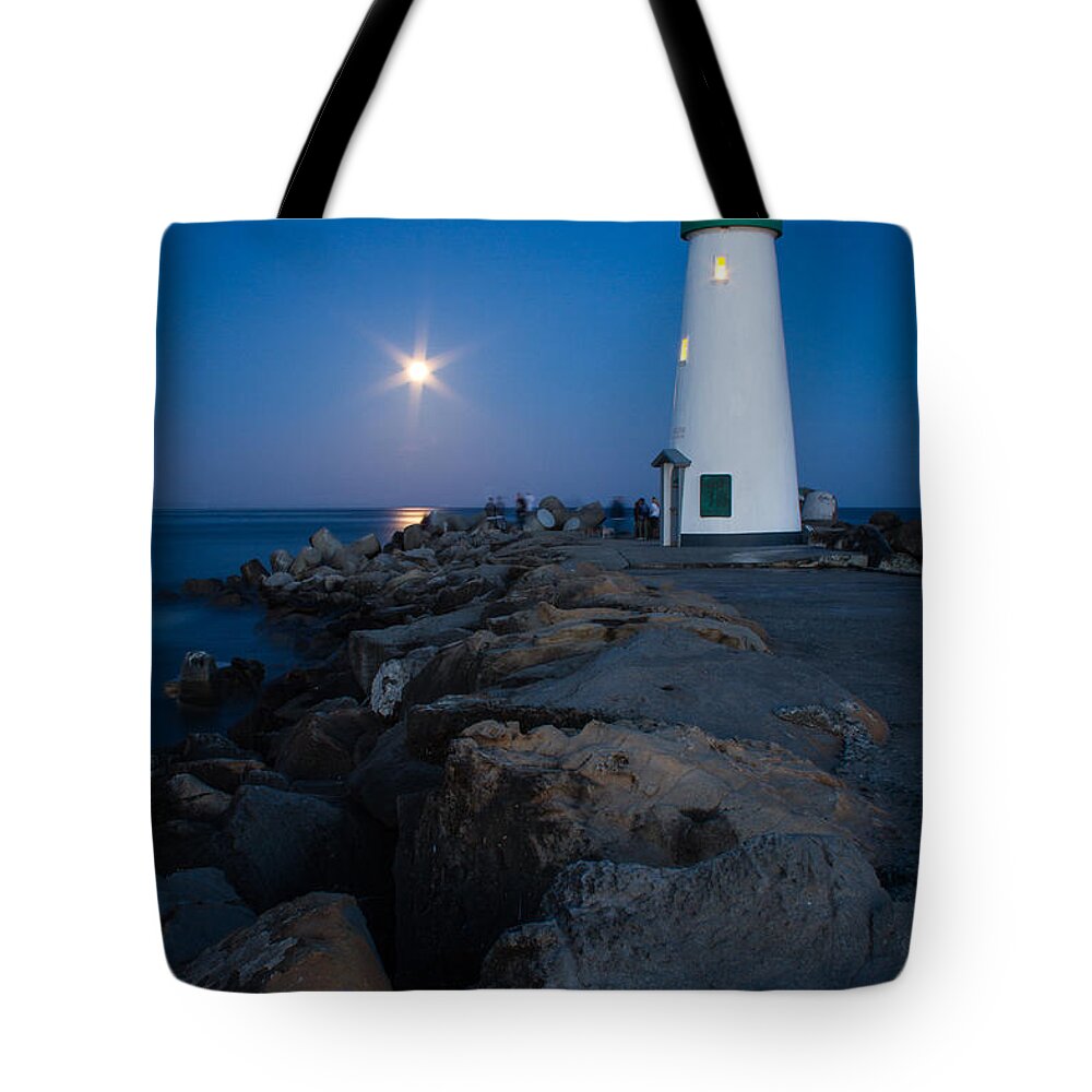 Santa Cruz Tote Bag featuring the photograph Walton Moon Burst by Dayne Reast