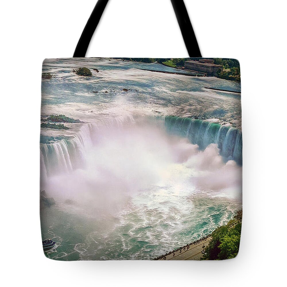 Niagara Tote Bag featuring the photograph Wandering Cascades by Hanny Heim