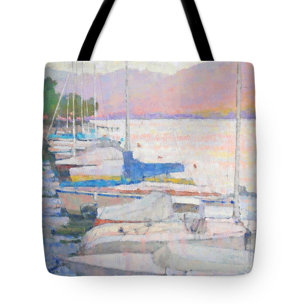 Lenno Tote Bag featuring the painting Warm Seduction by Jerry Fresia