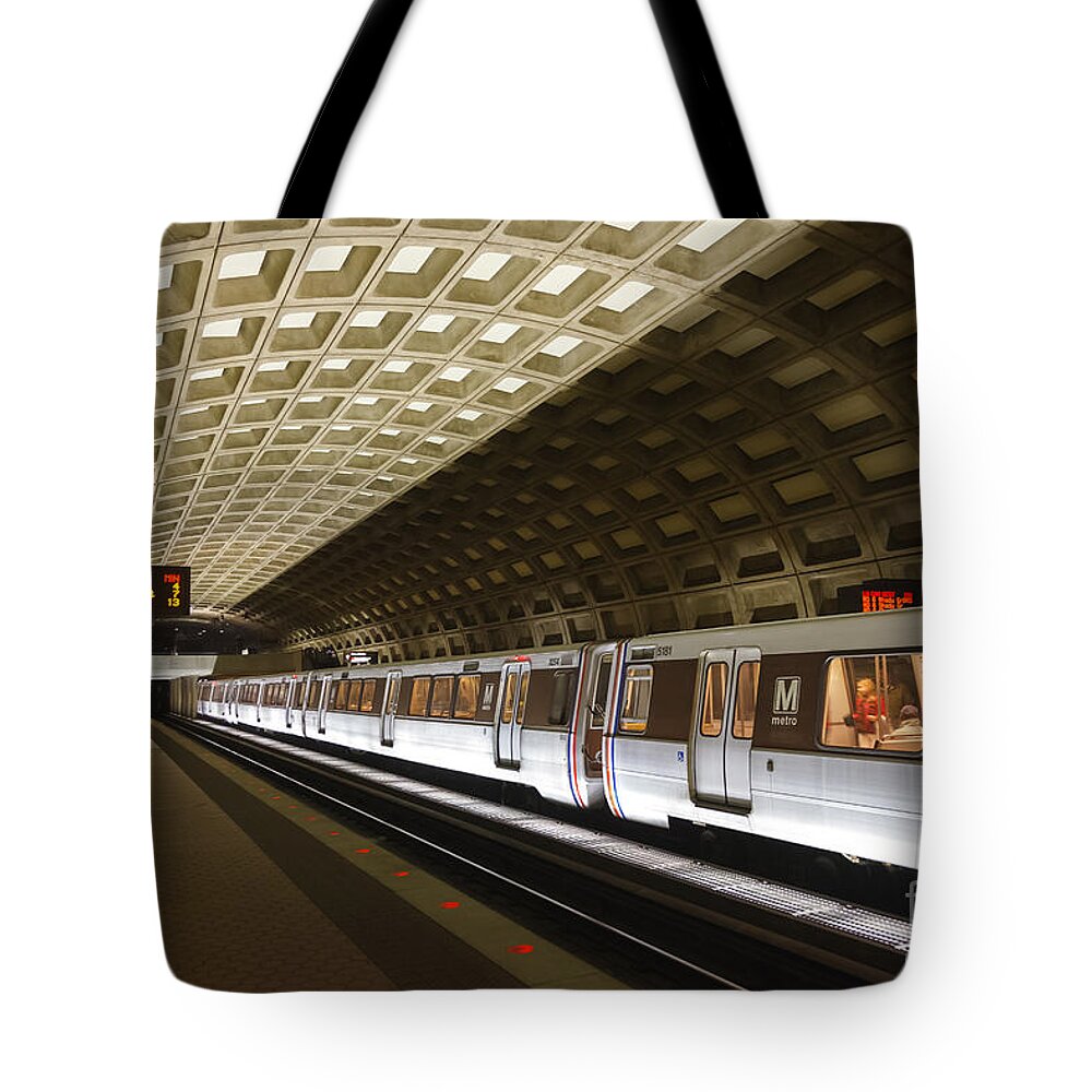 Clarence Holmes Tote Bag featuring the photograph Washington DC Metro Station III by Clarence Holmes